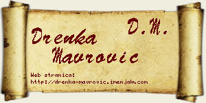 Drenka Mavrović vizit kartica